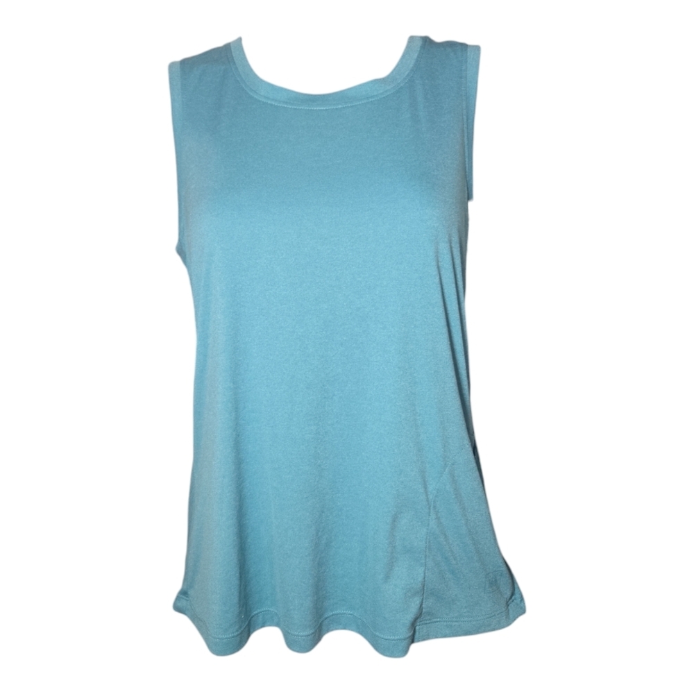 REI Women XS Hooded Tank Teal Lightweight Pocket Athleisure Hiking Outdoors EUC